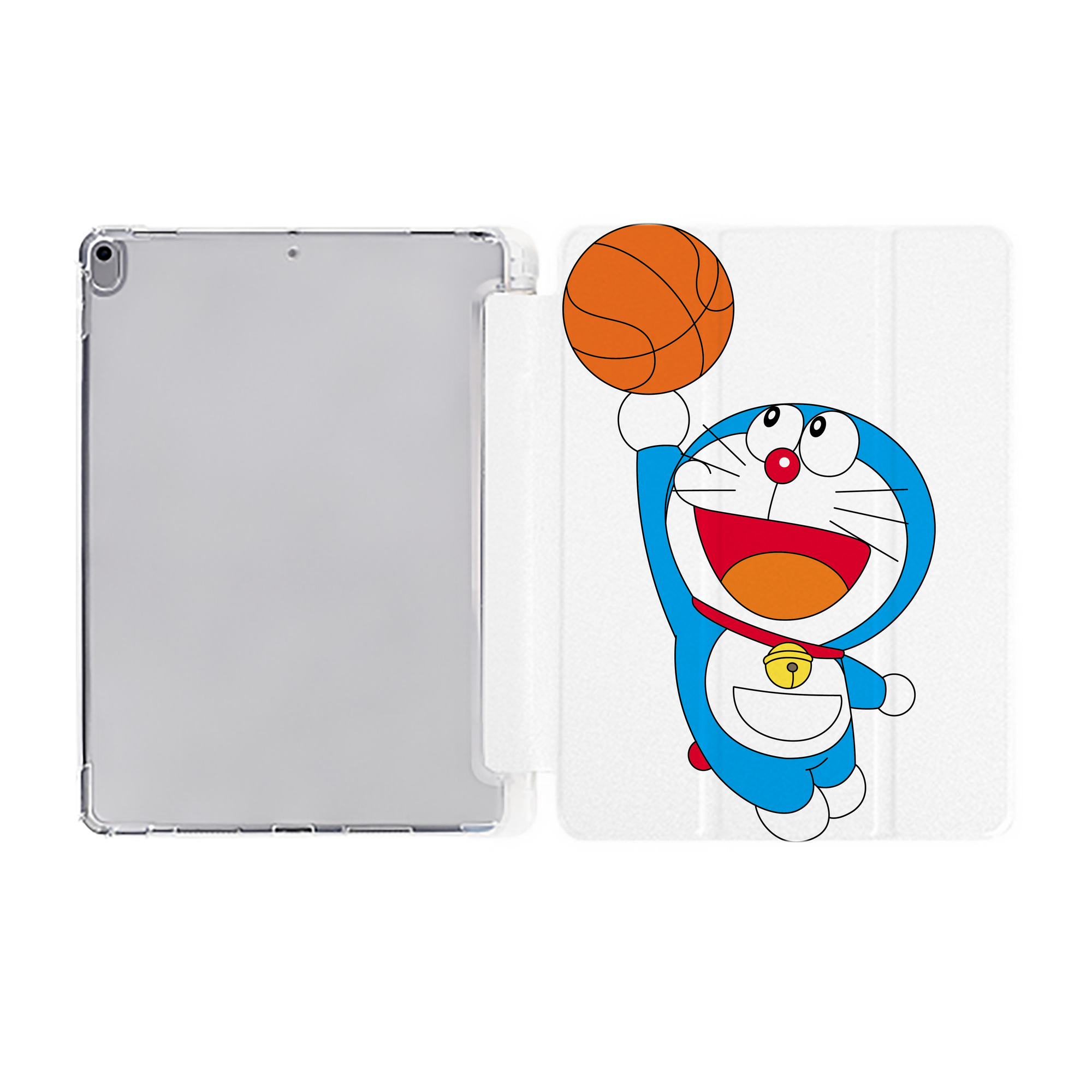 （画像用） ドラえもん Doraemon IPad ケース ペン収納付き 三つ折りスタンド PUレザー×シリコン 対応機種9.5/10.5/10.9インチ